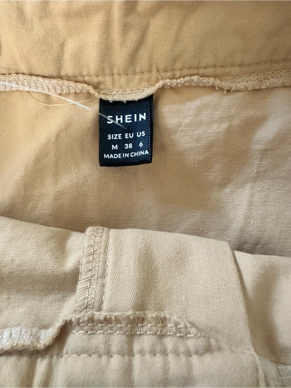 SHEIN Tan Cargo Pocket Mini Skirt